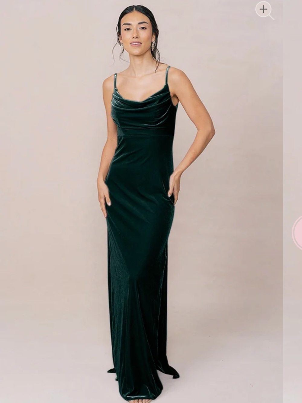 Revelry Skye Velvet Classic Emerald Dress